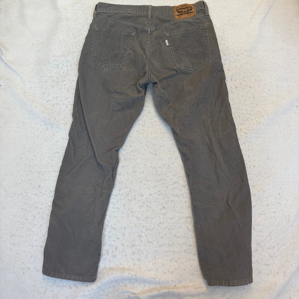 Levi's 514 Corduroy Pants Mens 34x30 Gray Straight Leg Casual